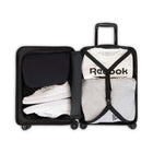 Reebok - Valise de cabine à Coque Rigide de la Collection Power 21.50po - Gris-Double roulettes pivotantes à 360 degrés pour un contrôle précis et un roulement fluide et silencieux (8 roues)