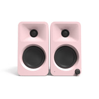Kanto - Haut-parleurs de bureau de référence 100 W avec USB-C, RCA et Bluetooth 5.0 - Rose mat, Paquet de 2-Tweeters à dôme en soie de 3/4 po