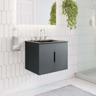 Modway - Vitality 24" Armoire de toilette de salle de bain (lavabo non inclus) - Gris-Construction en MDF et panneau de particules