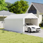 Outsunny - Abri d'auto 10 x 20 pi avec 2 portes enroulables - blanc ...
