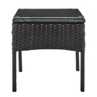 Manhattan Comfort - Ensemble de salon de patio moderne Noli pour 2 personnes avec table d’appoint - Noir et crème - Lot de 3-Assemblage à domicile requis Tout le matériel inclus