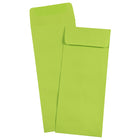JAM Paper Enveloppes de couleur vive à ouverture au sommet, ferm. gommée, 4 3/4 x 11 po, vert lime, paq./100-Matériau : Papier