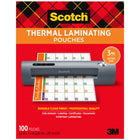 Scotch - Pochettes de plastification thermique, taille 3 mil, paquet de 100-Idéal pour protéger les objets des dommages