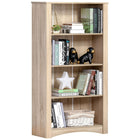 HOMCOM - Bibliothèque à 4 niveaux pour bureau, salon - chêne-Design élégant et simple, parfait pour votre bureau, chambre, salon ou bureau 