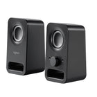 Logitech Haut-parleurs stéréo Z150-Le haut-parleur droit vous permet de mettre les haut-parleurs sous/hors tension, de régler le volume et d'accéder facilement à la prise casque et à la prise auxiliaire