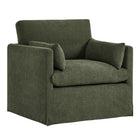 Modway - Wellfleet Slipcover Mélange de lin Fauteuil - Sauge-Chaise d’accent couverte