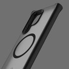 ITSKINS - Coque Givrée Hybrid_R Compatible avec Accessoires Magnétiques pour Samsung Galaxy S24 Ultra - Noir-Fabriqué à partir de matériaux 100 % recyclés