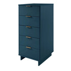 Manhattan Comfort - Granville commode moderne haute et étroite 23,62" - bleu minuit-Assemblage à domicile requis Tout le matériel inclus