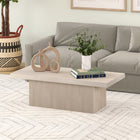 Hudson&Canal - Table basse rectangulaire Torren (122 cm de largeur) - Blanc aulne-Caractéristiques assemblage facile