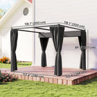 Outsunny - Retractable Pergola Canopy avec parois latérales - 10 pi x 10 pi - gris foncé-16 piquets de sol et 8 vis d'expansion inclus pour fixer au sol 