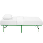 Modway - Horizon Acier inoxydable Cadre de lit simple, Vert-Espace de rangement généreux de 14"