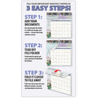 WSBL - 2026 Jardins Botaniques File-It  Calendrier mural Mensuel - 30,5 cm l x 30,5 cm H - Anglais-Format : 30,5 cm L x 30,8 cm H