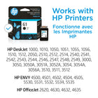HP 61 Cartouche d’encre noire d’origine (CH561WN)-Rendement approximatif par cartouche: 170 pages