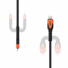 UAG - Câble Charge/Sync Robuste Kevlar USB-C Lightning 5p, Orange-Noyau renforcé en Kevlar 