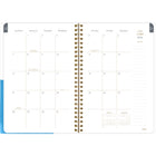 Mead - Agenda scolaire hebdomadaire/mensuel Shape It Up 2024-2025 - 5 3/4 po x 8 1/2 po - bleu - bilingue-2 pages par semaine / 2 pages par mois