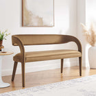 Modway - Pinnacle Performance Velvet Banc d’accent - Brown-Rembourrage en mousse dense