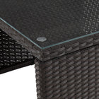 Manhattan Comfort - Ensemble de 3 : canapé 2 places et fauteuil lounge de patio moderne Menton avec table basse - marron et gris-48,43 po L x 48,42 po l x 26,38 po H