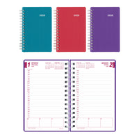 Brownline - 2026 Agenda quotidien DuraFlex avec couverture texturée extra robuste - 8 po x 5 po - Couleurs assorties - Anglais-12 mois: janvier 2026 à décembre 2026