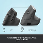 Logitech - Lift Souris Ergonomique Verticale - Graphite-10