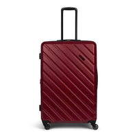 Swiss Mobility AHB 30 po Valise grande rigide - Rouge-Roues doubles à 360 degrés (8 roues) pour un roulement sans effort