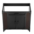 Modway - Steamforge 36" Armoire de toilette de salle de bain (lavabo non inclus) - Noyer noir-Construction en métal, placage de bois et MDF