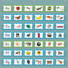 Teacher Created Resources - Tableau à 7 pochettes - 28 po x 28 po - Bleu apaisant-Parfait pour les bandes de phrases de toutes tailles, les cartes flash et plus encore !
