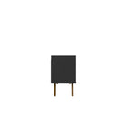 Manhattan Comfort - Meuble TV Marcus 53,14 po style Mid-Century Modern - Noir Mat-Portes à fermeture douce avec design arrondi en forme de A