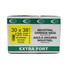 Eco II - Sacs à ordures - 30 po x 38 po - extra fort - clair tinté - paquet de 125-30 po x 38 po