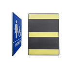 Futech - Panneau pour toilettes Femme et handicap avec braille - Bleu - Paquet de 2-Conception en braille
