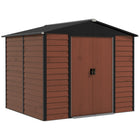 Outsunny abri de rangement extérieur 8 pi x 7 pi-Fonctionne comme abri à outils, abri à vélos, abri pour générateur ou rangement pour tondeuse à gazon  
