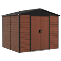 Outsunny abri de rangement extérieur 8 pi x 7 pi-Fonctionne comme abri à outils, abri à vélos, abri pour générateur ou rangement pour tondeuse à gazon  
