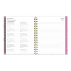 Blueline - 2026 Agenda hebdomadaire/mensuel Lavande Florale avec onglets mensuels - 11 po x 8-1/2 po - Trilingue-Trilingue