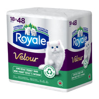 Royale - Papier toilette Velour 2 plis - 18 rouleaux de 190 feuilles-Les produits de papier Royale sont carboneutres. Avec les produits de papier Royale , vous pouvez vous soucier de l’environnement sans compromettre votre souci de la qualité