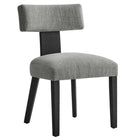 Modway - Nalani Tissu tapis Chaises de salle à manger Ensemble de 2 - Tissage à bruyère gris noir-7
