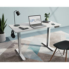 Uplite - Cadre de bureau électrique assis-debout à double moteur - Blanc-Longueur du pied du cadre : 25.6"