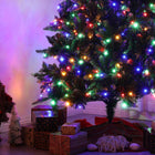 HOMCOM - Arbre de Noël artificiel pré-éclairé 6 pi avec lumière LED bicoloure-Matériau : Plastique, acier 