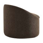Modway - Sadie Slipcover Mélange de lin Chaise d’accent ronde - Cacao-Assemblage simple requis
