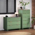 Manhattan Comfort - Granville commode moderne haute étroite et standard - vert sauge - ensemble de 2-Recommandé pour un téléviseur jusqu'à 35 pouces