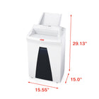 HSM - Déchiqueteur de bureau SECURIO à alimentation auto 300CL5, pile de 300 feuilles, de 5 à 7 feuilles, coupe micro-Le moteur puissant est conçu pour un fonctionnement continu