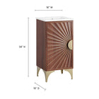 Modway - Daylight 18" Vanette de salle de bain - Noyer blanc-Bois massif de manguier