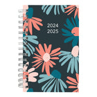 Blueline - 2024-2025 12-mois agenda académique quotidien/mensuel - 8 po x 5 po - Collection Blossom assortie - Anglais-Calendrier mensuel au début de chaque mois