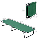 Outsunny - Lit de camp pliant pour bureau, plage, maison-Le tissu Oxford est maintenu fermement en place par le cadre en acier avec revêtement en poudre