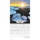 DateWorks - 2026 Mini Calendrier Mural 16 Mois - 7 po x 7 po - Couchers de Soleil - Anglais -Scénique