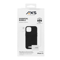 AXS - Essential Bundle Étui PROTech Plus, Protecteur d'écran et chargeur mural 20W pour Apple iPhone 15-PROTech Plus - Résistant aux chutes jusqu’a 10 pieds