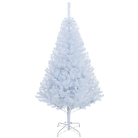 HOMCOM - Arbre de Noël artificiel de 5' avec 536 pointes de branches support métallique blanc-Feuilles réalistes pour donner un aspect plein et luxuriant à l'arbre 
