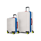 Reebok - GO Collection Ensemble de bagages rigides 2 pièces - Blanc-Fabriqué en ABS et polycarbonate