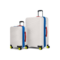 Reebok - GO Collection Ensemble de bagages rigides 2 pièces - Blanc-Fabriqué en ABS et polycarbonate