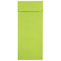 JAM Paper Enveloppes de couleur vive à ouverture au sommet, ferm. gommée, 4 3/4 x 11 po, vert lime, paq./100-Vert lime