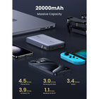 UGREEN - Chargeur portable Nexode 100 W 3 ports 20 000 mAh - Argent-Grande capacité de 20000 mAh : Avec une capacité de 20000 mAh, cette batterie peut offrir jusqu’à cinq jours d’autonomie, ce qui suffit pour recharger entièrement un MacBook Air 15" environ 1,1 fois — parfait pour les appareils exigeants en énergie.