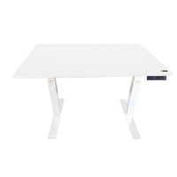 Uncaged Ergonomics - 60 po Rise Up Bureau assis-debout électrique à hauteur réglable - Blanc-Un beau bureau luxueux à hauteur réglable et un bureau parfait assis/debout ou debout